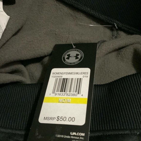 Under Armour Pants Women Size M Grey Cold Gear Pull-on Elastic Waist - Picture 6 of 7